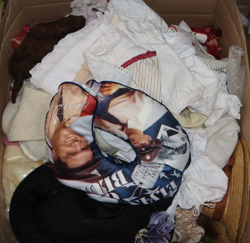 A box of bears and dolls hats